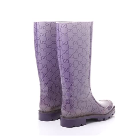 purple gucci rain boots